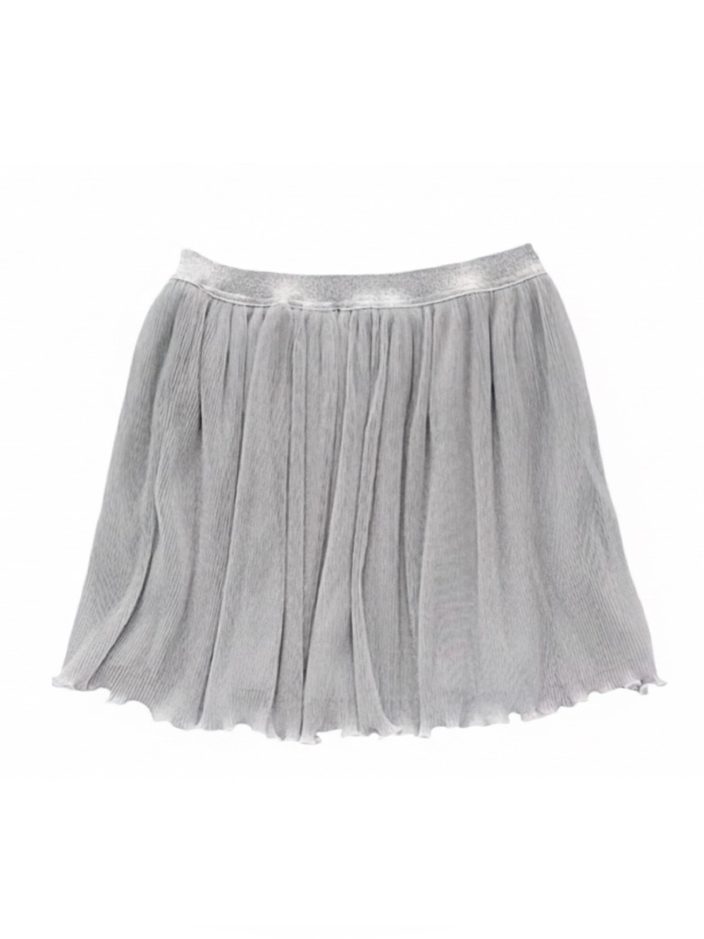 Thereabouts Silver Metallic Pleated Skirt Girls XL 16 NWT Sparkle